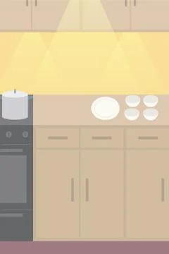 Kitchen interior Stock Illustration