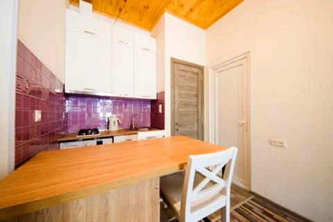 Kitchen interior, kitchenware and techniques Stock Photos