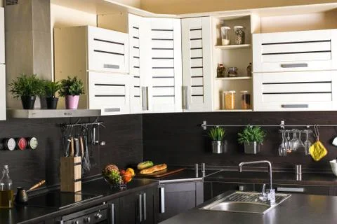 Kitchen interior Stock Photos