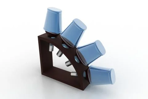 Kitchen interior rack Free Stock Illustration