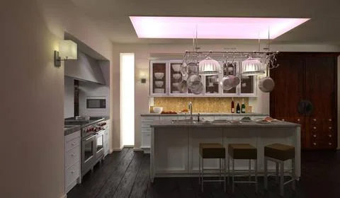 Kitchen Interior Three-dimensional visualization of the interior of the ki... 写真素材