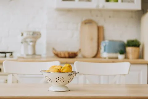 Kitchen interior with vintage kitchenware Stock Photos