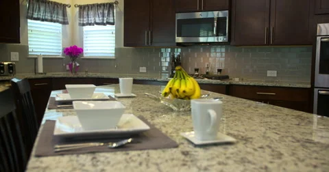 Kitchen Island Rise from Below4k Stock Footage 64816723
