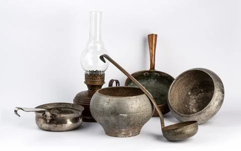 Kitchen items made of metal Stock Photos