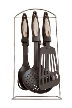 Kitchen items on a stand Stock Photos