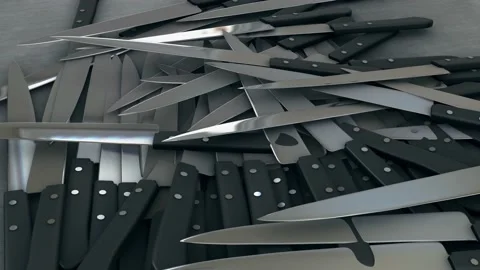 Kitchen Knife 4k Stock Footage 198082911