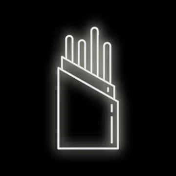 Kitchen knife block neon glowing outline icon Stock Illustration