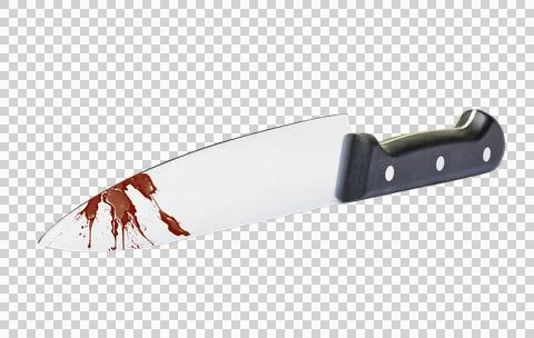 Kitchen Knife (Clipping path) Stock Photos
