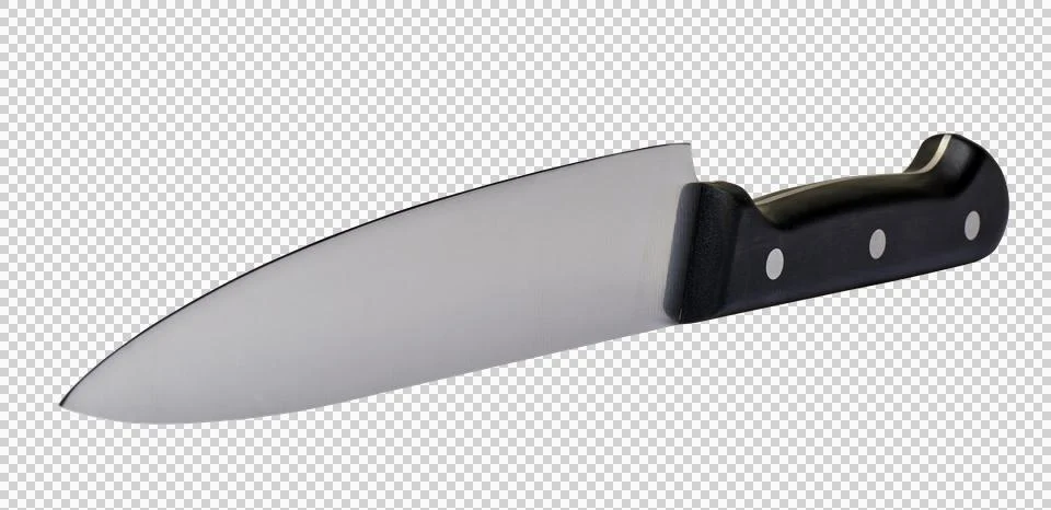 Kitchen Knife (Clipping path) Stock Photos