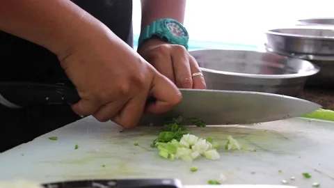 Kitchen Knife Cutting Stock Footage 110718140