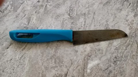 Kitchen knife for cutting vegetables Foto stock