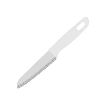 Kitchen Knife Flat Illustration. Clean Icon Design Element on Isolated Whit.. 스톡 일러스트