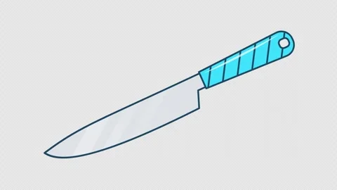 Kitchen knife Vídeo Stock 335512888