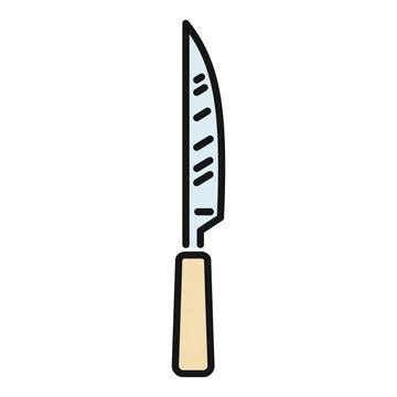 Kitchen knife icon for cutting and cooking 스톡 일러스트