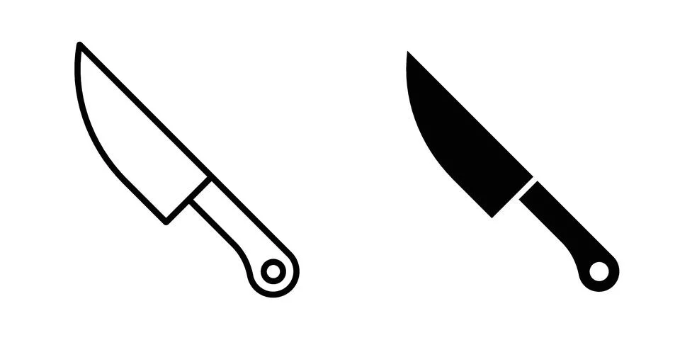 Kitchen knife icon for design projects and web UI Stock Illustration