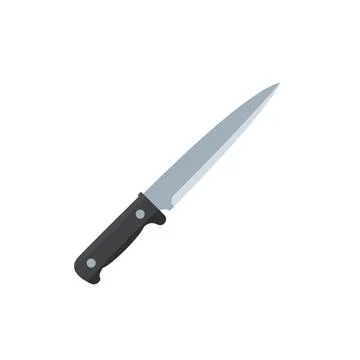 Kitchen knife icon with flat design. Stock Illustration