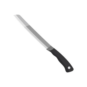 Kitchen knife icon Isolated on white background. Vector illustration in a fla Stock Illustration