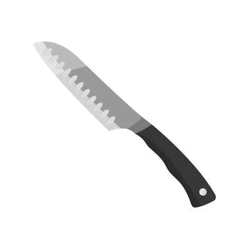 Kitchen knife icon Isolated on white background. Vector illustration in a fla Stock Illustration