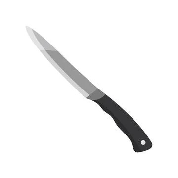 Kitchen knife icon Isolated on white background. Vector illustration in a fla Stock Illustration