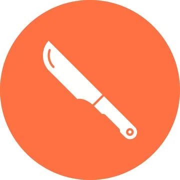 Kitchen Knife icon vector image. Illustrazione stock