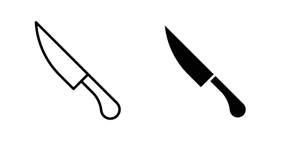Kitchen knife icon vector symbol graphics Stock Illustration