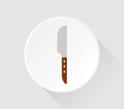 Kitchen knife icon on white background Stock Illustration