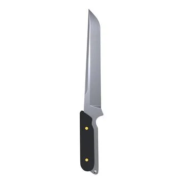 Kitchen knife isolated on white background Stock Illustration