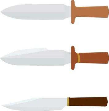 Kitchen knife isolated on white Stock Illustration