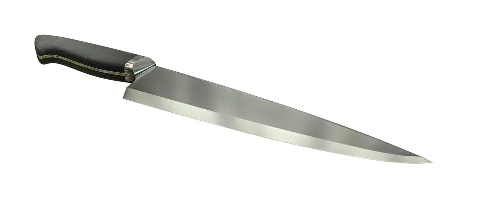 Kitchen knife isolated on white Stock Illustration