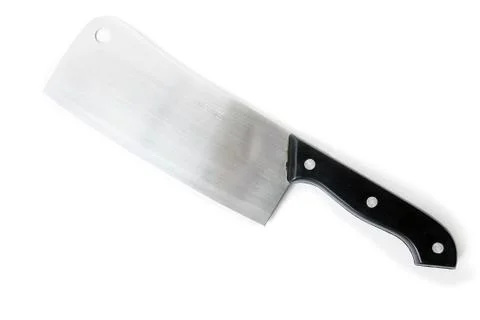 Kitchen knife isolated on the white Stock Photos