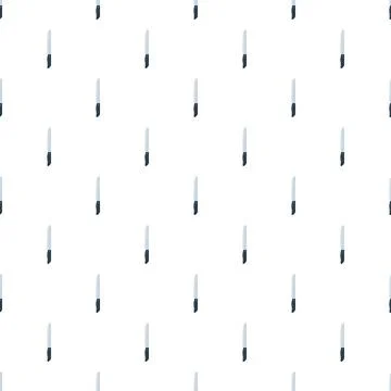 Kitchen knife objects creating seamless repeat pattern design Stock Illustration