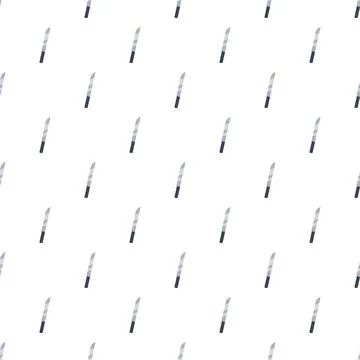 Kitchen knife seamless pattern black and white style Stock Illustration