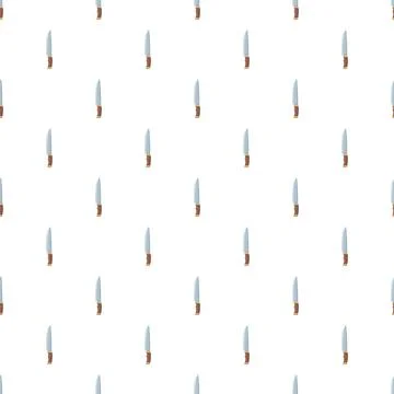 Kitchen knife seamless pattern preparing food background Stock Illustration