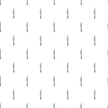 Kitchen knife seamless pattern preparing food background Stock Illustration