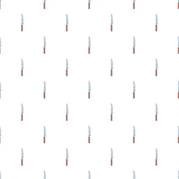 Kitchen knife seamless pattern preparing food background Stock Illustration