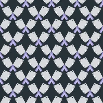 Kitchen knife seamless pattern vector Stock Illustration