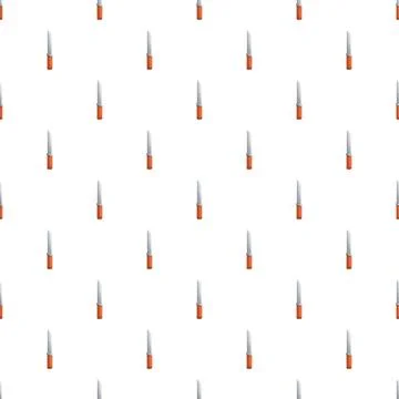 Kitchen knife seamless pattern on white background Stock Illustration