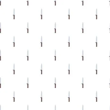 Kitchen knife seamless pattern on white background 스톡 일러스트