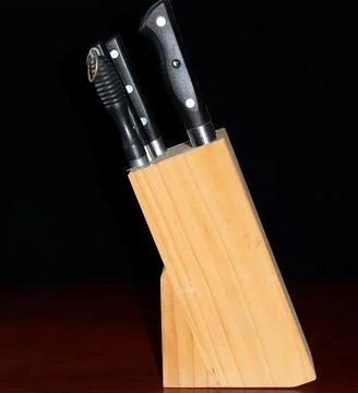 Kitchen knife set for cheff Stock Photos