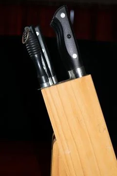 Kitchen knife set for cheff Stock Photos