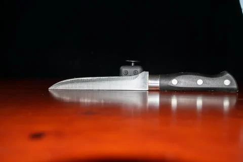 Kitchen knife set for cheff Stock Photos