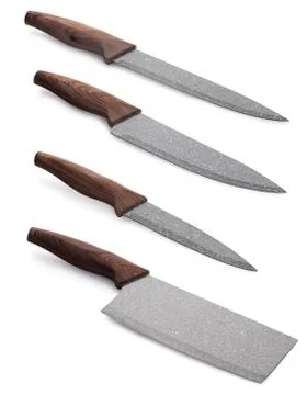 Kitchen knife set with clipping path Stock Photos