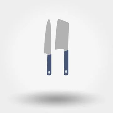 Kitchen Knife Set. Stock Illustration