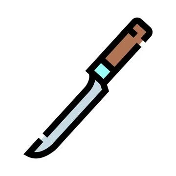 Kitchen knife tool for cooking and hunting Illustration