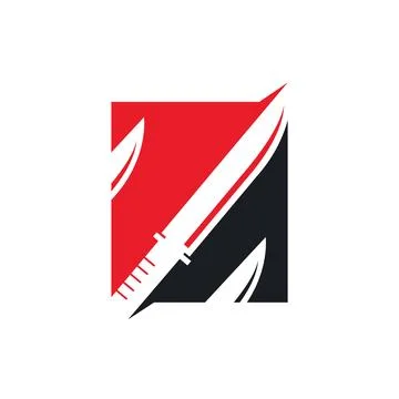 Kitchen knife vector icon illustration design template Stock Illustration