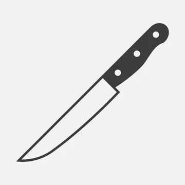 Kitchen knife vector icon on white background Stock Illustration