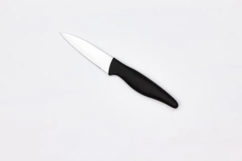 Kitchen knife for vegetables on white background. Chef Butchers knife Stock Photos