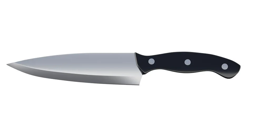 Kitchen Knife on white background Stock Illustration