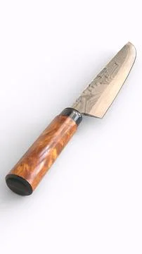 Kitchen knife with white background Stock Illustration