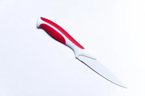 Kitchen knife on white background isolated kitchen appliances beautiful Photos
